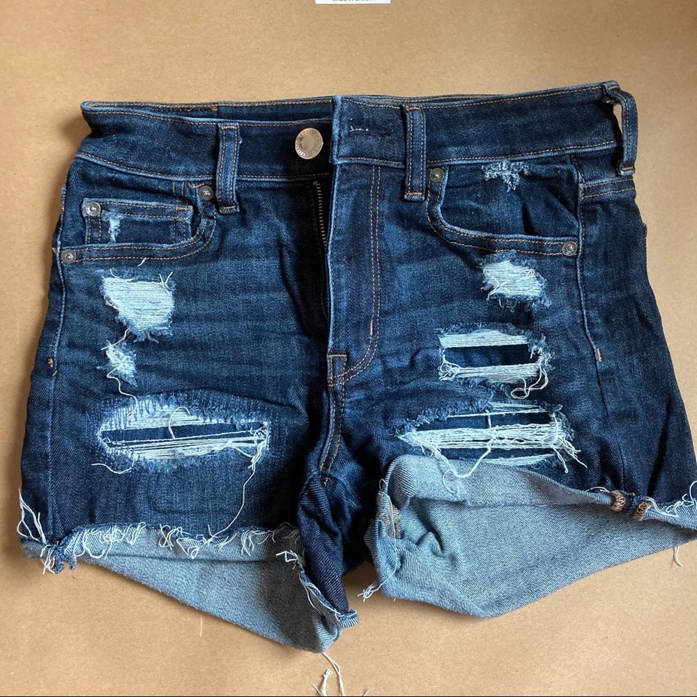 AE distressed shorts
